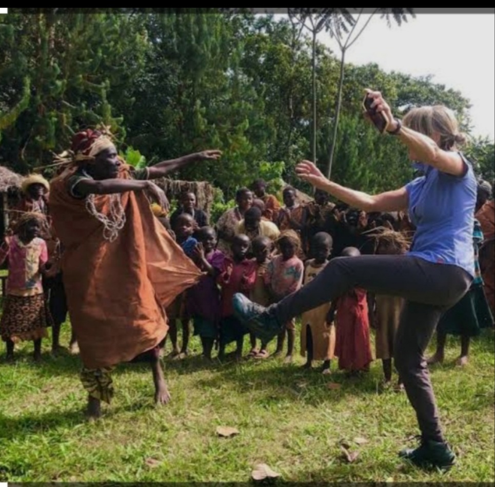 Cultural dance with Batwa community