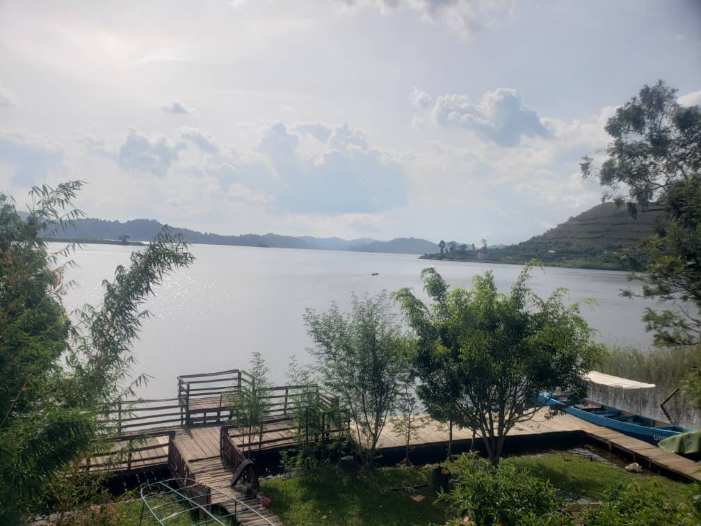Lake view with boat